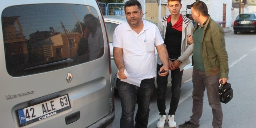 Konyada hırsızlık şüphelisi evine yapılan baskınla yakalandı