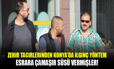 Konyada evde çamaşırlarla birlikte kurutulan esrar ele geçirildi