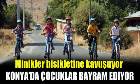 Konya merkezde bisiklet dağıtımı başladı