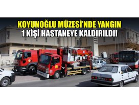 Konyada müzede yangın