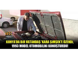 Konyada bir vatandaş Kara Şimşeke özendi, 1993 model otomobilini konuşturdu!