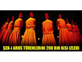 Şeb-i Arus Törenlerini 200 bin kişi izledi