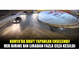 Konyada drift yapanlar enselendi! Her birine bin liradan fazla ceza kesildi