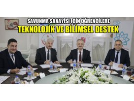Savunma sanayisi için lise öğrencilerine destek