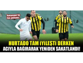 Konyasporda flaş gelişme...Hurtado tam iyileşti derken yeniden sakatlandı!