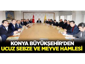 Konya Büyükşehirden Ucuz Sebze ve Meyve Hamlesi