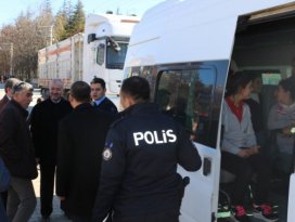 Kulu’da servis araçlarına denetleme