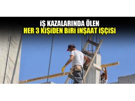 İş kazalarında ölen her 3 kişiden biri inşaat işçisi