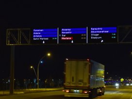 Konya trafiğini rahatlatacak akıllı ekranlar test ediliyor