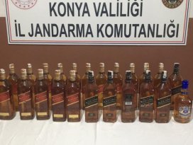 Konyada jandarmadan kaçak içki operasyonu