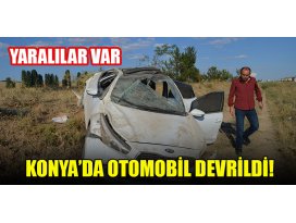 Konya’da otomobil devrildi: Yaralılar var