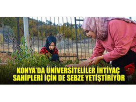 Konyada üniversiteliler ihtiyaç sahipleri için de sebze yetiştiriyor