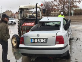 Konyada zincirleme trafik kazasında 4 kişi yaralandı