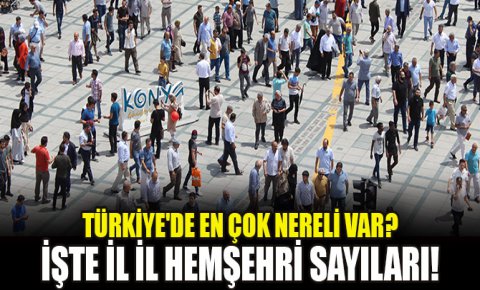 Türkiyede en çok nereli var? İşte il il hemşehri sayıları!
