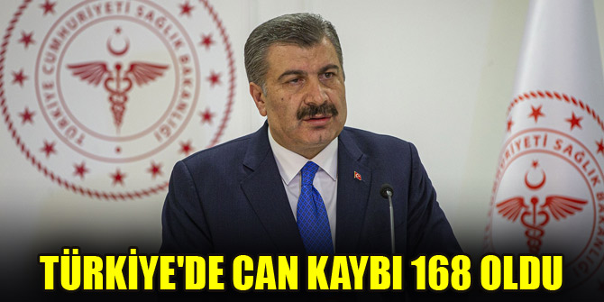 Türkiyede can kaybı 168 oldu