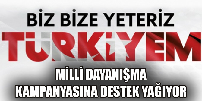 Milli Dayanışma kampanyasına destek yağıyor