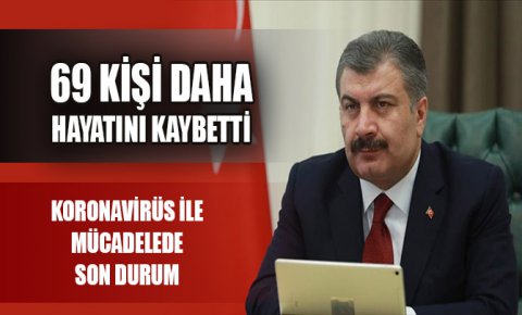 Türkiyede koronavirüsten bugün 69 kişi daha hayatını kaybetti