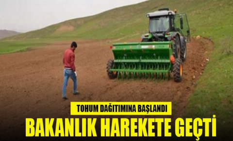 Bakanlık ekilebilir araziler için harekete geçti, tohum dağıtımına başlandı