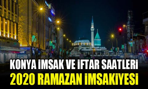 Konya 2020 yılı ramazan imsakiyesi