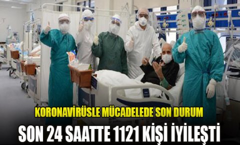 Türkiyede son 24 saatte 1121 kişi iyileşti, 27 kişi vefat etti