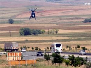 Konya-Ankara yolu havadan denetleniyor