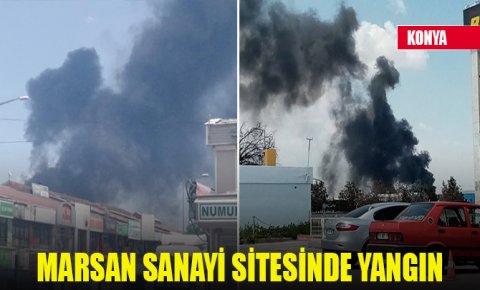 Konyada Marsan Sanayi Sitesinde fabrika yangını
