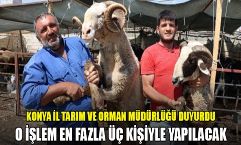 Konya İl Tarım ve Orman Müdürlüğünden kurban hizmetleriyle ilgili önemli açıklama