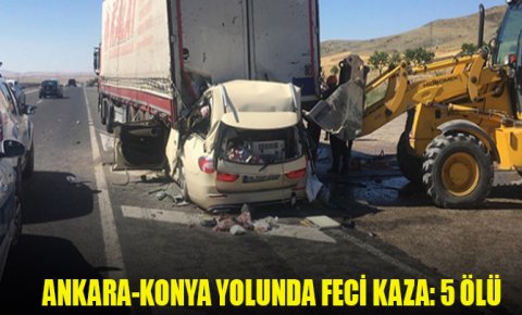 Ankara-Konya yolunda feci kaza: 5 ölü