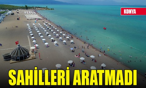Beyşehir Gölünde plaj keyfi