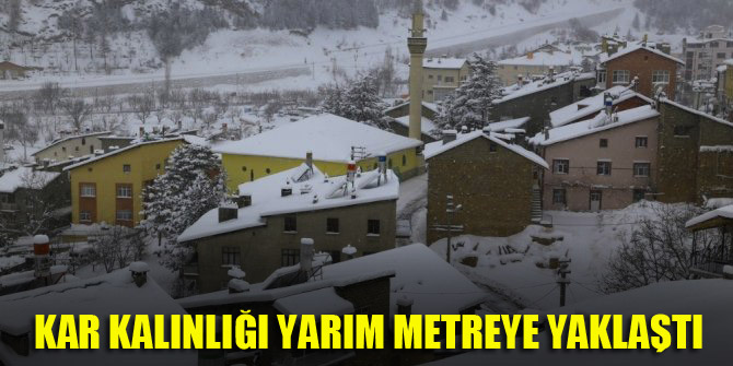 Kar kalınlığı yarım metreye yaklaştı