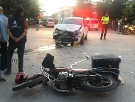 Konya’da otomobil ile motosiklet çarpıştı: 1 yaralı