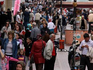 Türkiyede kilometrekareye 94 kişi düşüyor