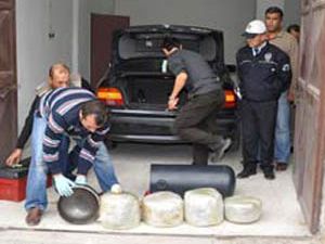 LPG tankından esrar çıktı