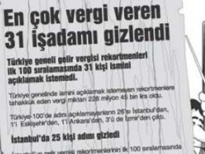 Vergi rekortmeni niye kendini gizler?