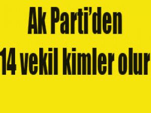 Ak Partiden 14 aday kim olur?