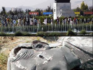 Suriyede isyan: Esadın heykeli yıkıldı