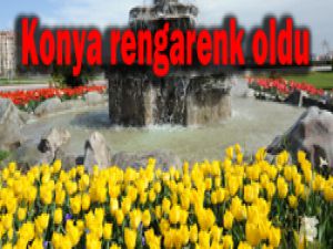 Konya çiçeklerle bezendi