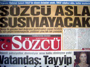 Sözcüye tesettürlü yazar