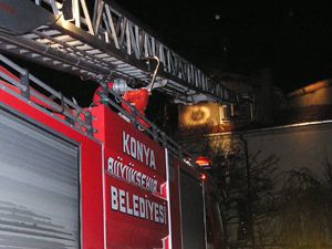 Konyada Korkutan Yangın