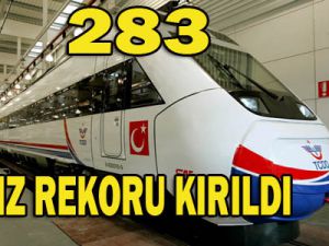 Hızlı tren Konyada hız rekoru kırdı