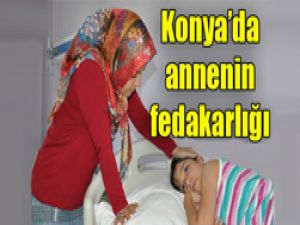 Kendisi de hasta ama önceliği kızı