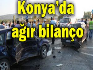 Konyada 3 ayrı kaza: 13 yaralı