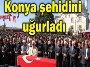 Konya şehidini kalbine gömdü(Foto)