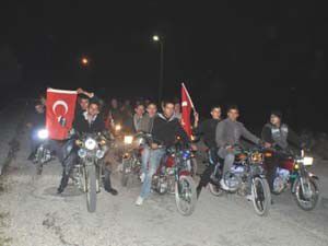 Halkapınarda motorlu gençler terörü protesto etti