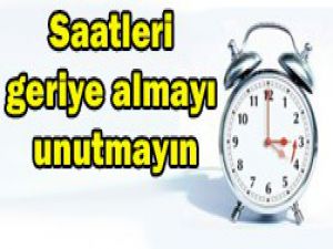 Kış saati uygulaması bu gece