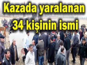 34 yaralının isimleri belli oldu