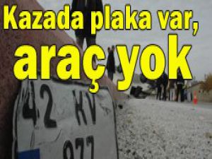 Konyada kaza yapan araç kaçtı