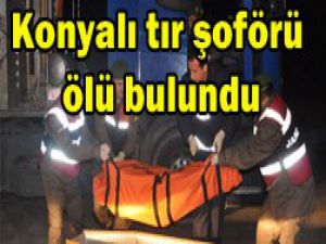 Konya plakalı tırın şoförü ölü bulundu
