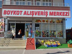 Bu markette İsrail ve Amerikan malları yok