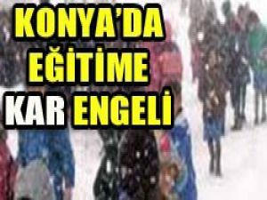 Konyada eğitime kar engeli